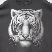 USA VINTAGE WHITE TIGER PRINT DESIGN T SHIRT/アメリカ古着ホワイトタイガープリントデザインTシャツ_画像7