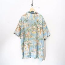 USA VINTAGE Batik Bay HALF SLEEVE PALM&BEAUTY DESIGN ALOHA SHIRT/アメリカ古着半袖ヤシの木と美人柄デザインアロハシャツ_画像5