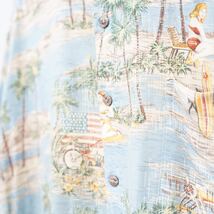 USA VINTAGE Batik Bay HALF SLEEVE PALM&BEAUTY DESIGN ALOHA SHIRT/アメリカ古着半袖ヤシの木と美人柄デザインアロハシャツ_画像8