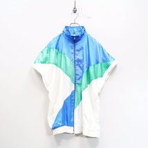 USA VINTAGE Reabok HALF SLEEVE SPORT DESIGN ZIP UP JACKET/アメリカ古着リーボック半袖スポーツデザインジップアップジャケット_画像4