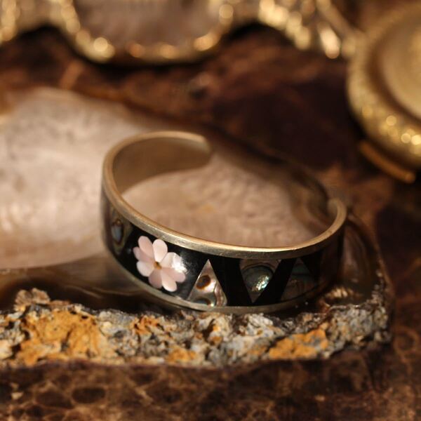 USA VINTAGE Alpaca Mexico NATIVE BANGLE/アメリカ古着ネイティブバングル