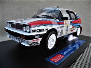 * waste number *1/18* Lancia Delta HF Integra -re8V1988*a black Police Rally ④* new goods, Sunstar made #3113