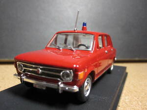 ☆フィアット 128 1970 イタリア消防庁査察広報車：ダキャストミニカー☆1/43☆Rio☆車体は美品・ケースと箱スレ等のダメージ有☆