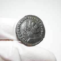 【古代ローマコイン】Galerius（ガレリウス）クリーニング済 ブロンズコイン 銅貨 フォリス(CD9ZSast_3)_画像5