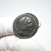 【古代ローマコイン】Galerius（ガレリウス）クリーニング済 ブロンズコイン 銅貨 フォリス(CD9ZSast_3)_画像3