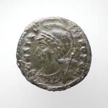 【古代ローマコイン】City Commem（コンスタンティノポリス記念）クリーニング済 ブロンズコイン 銅貨 フォリス(F7ZViKeaBK)_画像1