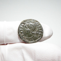 【古代ローマコイン】City Commem（コンスタンティノポリス記念）クリーニング済 ブロンズコイン 銅貨 フォリス(F7ZViKeaBK)_画像3