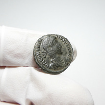 【古代ローマコイン】Constantius II（コンスタンティウス2世）クリーニング済 ブロンズコイン 銅貨 フォリス(amCeLwdUQS)_画像5