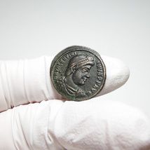 【古代ローマコイン】Valentinian I（ウァレンティニアヌス1世）クリーニング済 ブロンズコイン 銅貨 フォリス(ShfddiB6Ur)_画像3