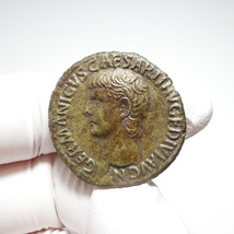 【古代ローマコイン】Germanicus（ゲルマニクス）クリーニング済 ブロンズコイン 銅貨 アス(3hGP2kJ8Fk)_画像2