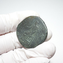 【古代ローマコイン】Sabina（ビビア・サビーナ）クリーニング済 ブロンズコイン 銅貨 ドゥポンディウス(RZpt2pdCpN)_画像6