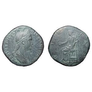 【古代ローマコイン】Sabina（ビビア・サビーナ）クリーニング済 ブロンズコイン 銅貨 ドゥポンディウス(RZpt2pdCpN)