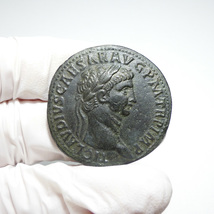 【古代ローマコイン】Claudius I（クラウディウス）クリーニング済 ブロンズコイン 銅貨 セステルティウス(PJamNG_5Cm)_画像2