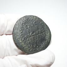 【古代ローマコイン】Claudius I（クラウディウス）クリーニング済 ブロンズコイン 銅貨 セステルティウス(PJamNG_5Cm)_画像7