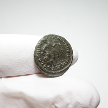【古代ローマコイン】Gratian（グラティアヌス）クリーニング済 ブロンズコイン 銅貨 フォリス(6gZYVpzCzi)_画像7