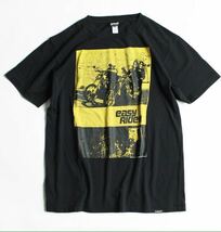 新品 未開封 Schott ショットTSHIRT POSTER PHOTO EASY RIDER ポスター フォト イージーライダー 映画Ｔシャツ 黒_画像1