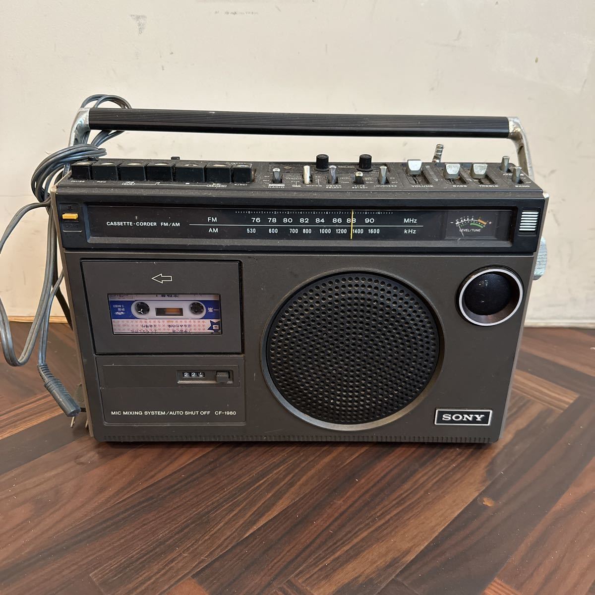 SONY ソニー FM/AMカセットレコーダー CF-1980 昭和レトロ-