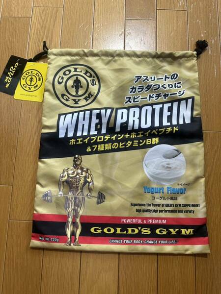 ☆ GOLD'S GYM ☆ 巾着 ☆ ゴールドジム ☆ キンチャク ☆ 45×35cm ☆