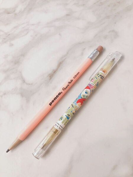 鉛筆風シャーペン、リトルグリーンメン ボールペン　セット