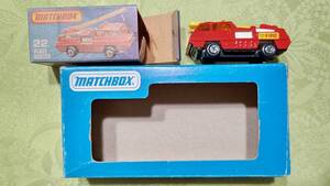 В то время, сделанная в британской Lesney Box 1978 Minica 1975 Matchbox 22 Superast Blaze Buster Box Overde (терминал аэропорта Наха)