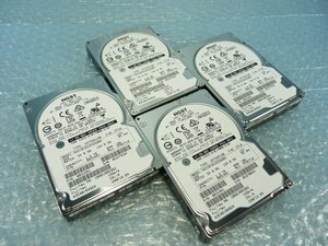 1OPV // 4個セット HGST HUC101812CSS204 1.2TB 2.5インチ SAS HDD 10K(10000)rpm 12Gb 15mm A3C40184924//Fujitsu PRIMERGY RX2530 M2取外