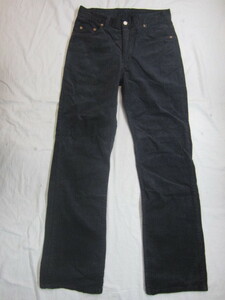 Levis リーバイス ユーロ 501 コーデュロイパンツ 黒 W30