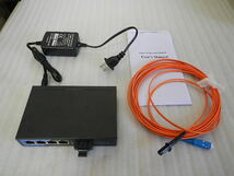 【動作未確認ジャンク品】Ethernet　Fiber　Switch　通電確認のみです。_画像1