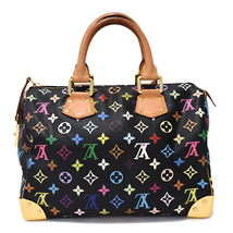 1点限定 ルイヴィトン スピーディ30 ハンドバッグ ミニボストン M92642 モノグラムマルチカラー ノワール LOUIS VUITTON_画像3