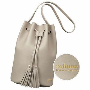  limited time price cut!JOURNAL STANDARD relume leather style pouch shoulder bag handbag [ gray beige ] appendix limitation Journal Standard 