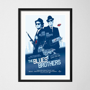 即決[ ブルースブラザーズ the blues brothers キャンバスポスター 50×70cm アート プリント 枠なし 海外製 G