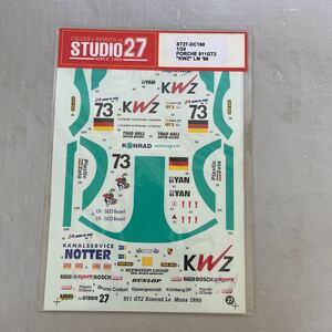 STUDIO27 スタジオ27 1/24 PORSCHE 911 GT2 KWZ LM '98 ポルシェ　ドイツ　ル・マン　レーシング　デカール　シール ステッカー　レア品