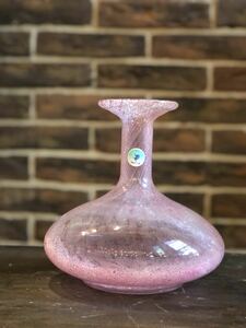 【81】花瓶 フラワーベース 花器 世界のガラス館 m034