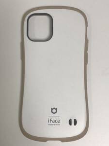 【中古ケース】 iFace 適合機種不明(iPhone12mini用？) ホワイトxベージュ