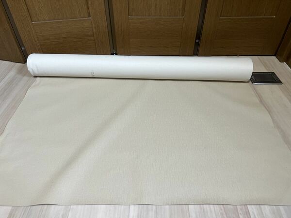 未使用 壁紙クロス 推定長さ6.5M 裏地布 のりなし 織物 DIY リフォーム 534