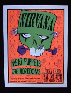 1993 year NIRVANA / HARA ARENA silk screen poster LEE BOLTON 218/267 First Edition that time thing unused goods 