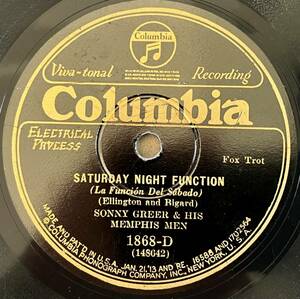 DUKE ELLINGTON as SONNY GREER & HIS MEMPHIS MAN COLUMBIA Saturday Night Function/ Beggars Blues