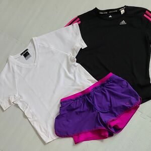 スポーツウェア NIKE　adidas　Tシャツ ジョギングパンツ　ヨガ　ジム 上下セット