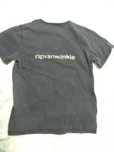 ripvanwinkle リップヴァンウィンクル半袖 Tシャツ 　グレー　ウオッシュ加工　ぼかしプリント　メンズ　サイズS　日本製