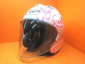 【N】Arai アライ SZ-Ram4X STYLE ジェットヘルメット 57・58cm (Mサイズ相当) 2017年製 ピンク ラム4 スタイル 所々小キズ,スレ 中古品