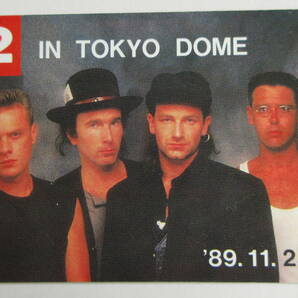 未使用 U2 テレホンカード50度数 500円 1989年東京ドームコンサート記念デザイン IN TOKYO DOME ロックバンド テレカ アイルランドの画像1