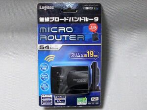 【新品・未開封】 Logitec LAN-PWG/R 超コンパクト ブロードバンドルーター/アクセスポイント