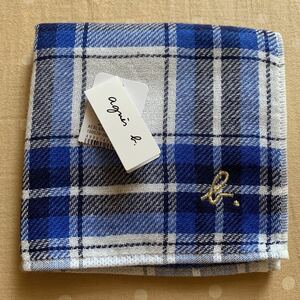  Agnes B agnes b. towel handkerchie check unused C