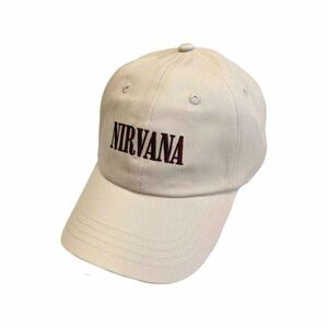 Nirvana アジャスタブルキャップ ニルヴァーナ Text Logo In Utero SAND