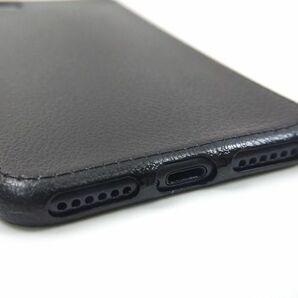 iPhone 7/8 レザー風 シンプル ソフトカバー ケース 薄型 シンプル TPU ブラックの画像5