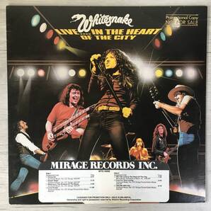 WHITESNAKE LIVE....IN THE HEART OF THE CITY US盤 PROMO