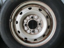 109003 S320V ハイゼット スチール ホイール タイヤ 145/80/R12 80/78N LT 2本 BS 残溝約4mm 個人宅配送不可_画像2