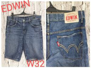 * бесплатная доставка * EDWIN Denim брюки Edwin шорты мужской шорты индиго W32