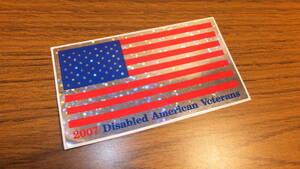 【北米仕様】アメリカ傷痍軍人会 アメリカンフラッグ ステッカーデカール Disabled American Veterans USDM高速有鉛JDM世田谷ベース 2007