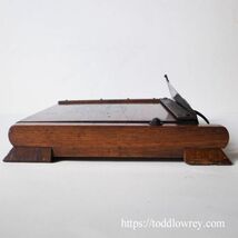 【写真の為のトリミングデスク】イギリス アンティーク マホガニー 木製 カッター台 傾斜台◆Antique Photo Trimming Desk◆_画像4