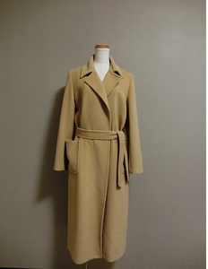 INED Ined Anne gola wool bell tedo gown coat Camel 9